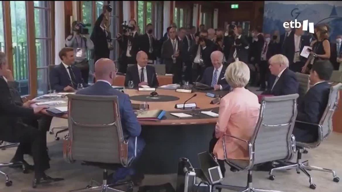Los líderes de las 7 potencias económicas mundiales, en Múnich. Foto: EFE