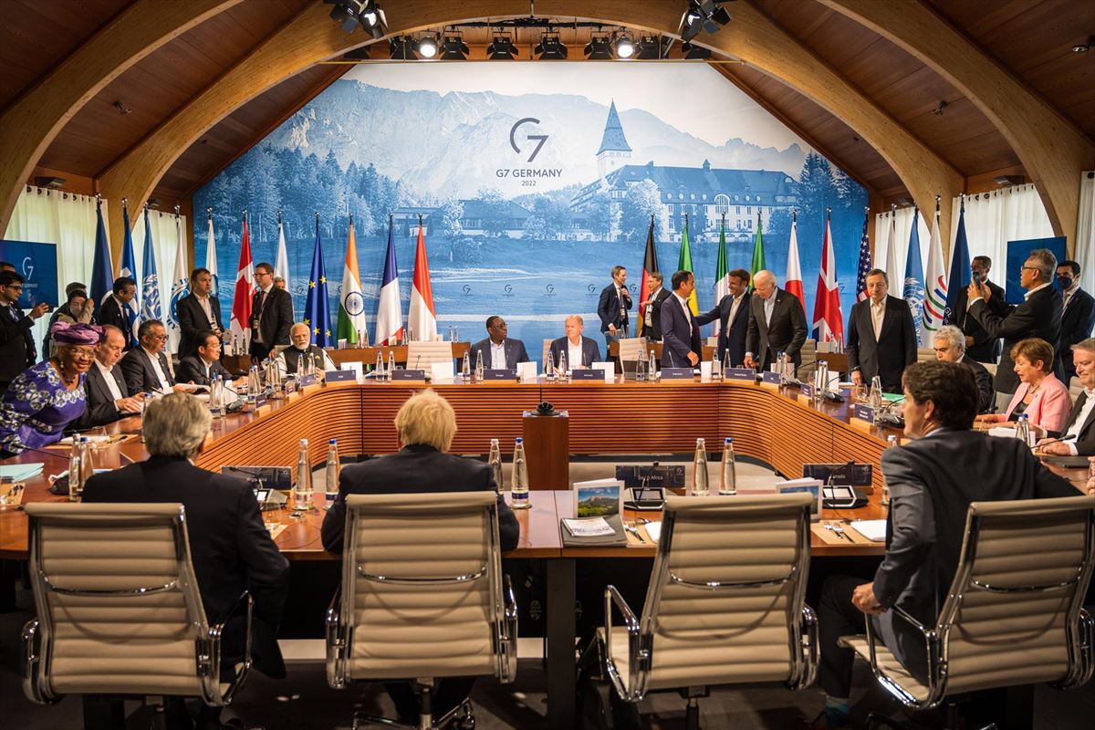Imagen de la cumbre que se celebra desde ayer en la localidad alemana