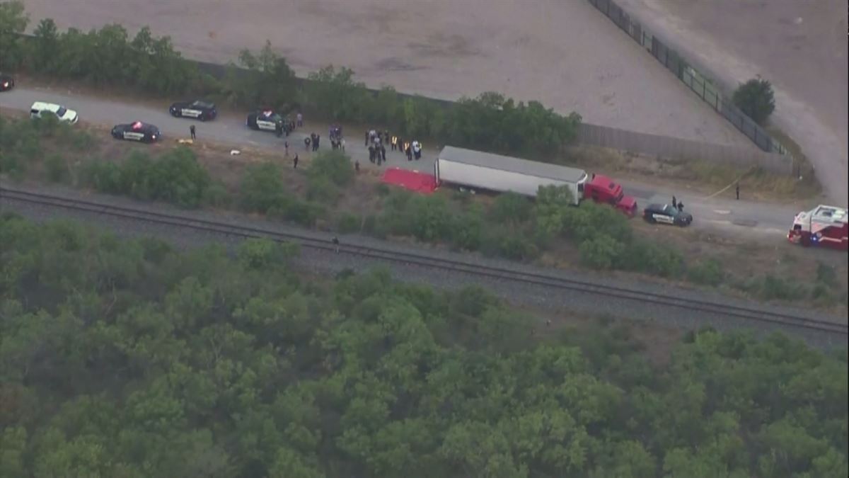El camión ha sido encontrado en San Antonio (Texas). Foto: EFE