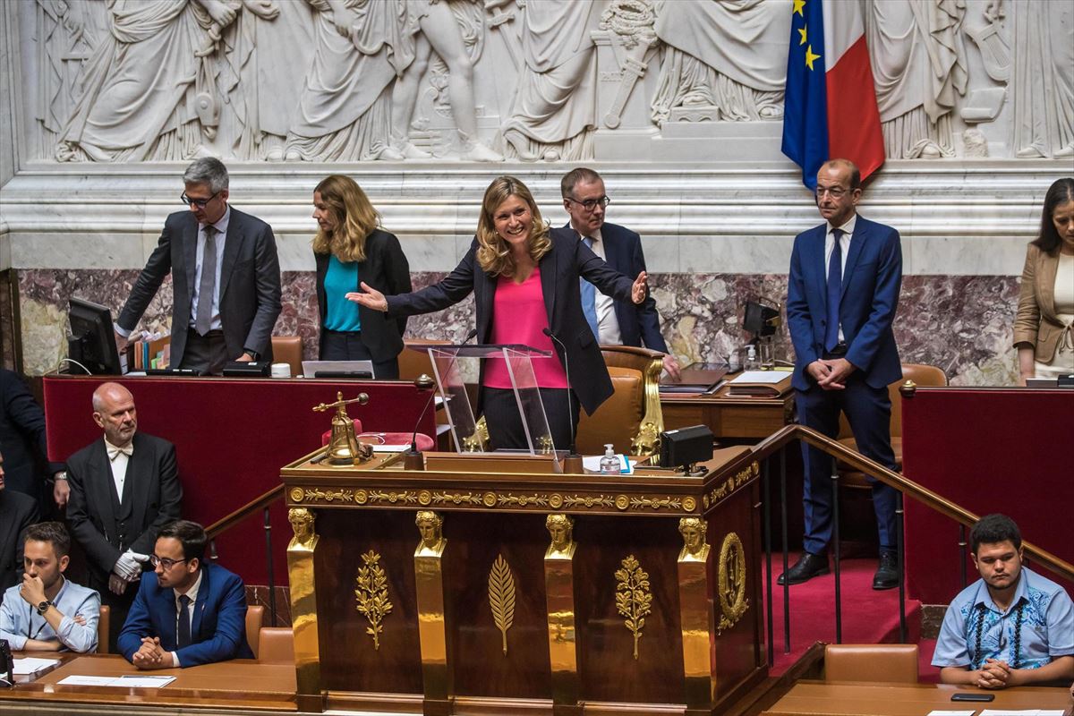 Yael Braun-Pivet, presidenta de la Asamblea Nacional francesa. Foto: EFE