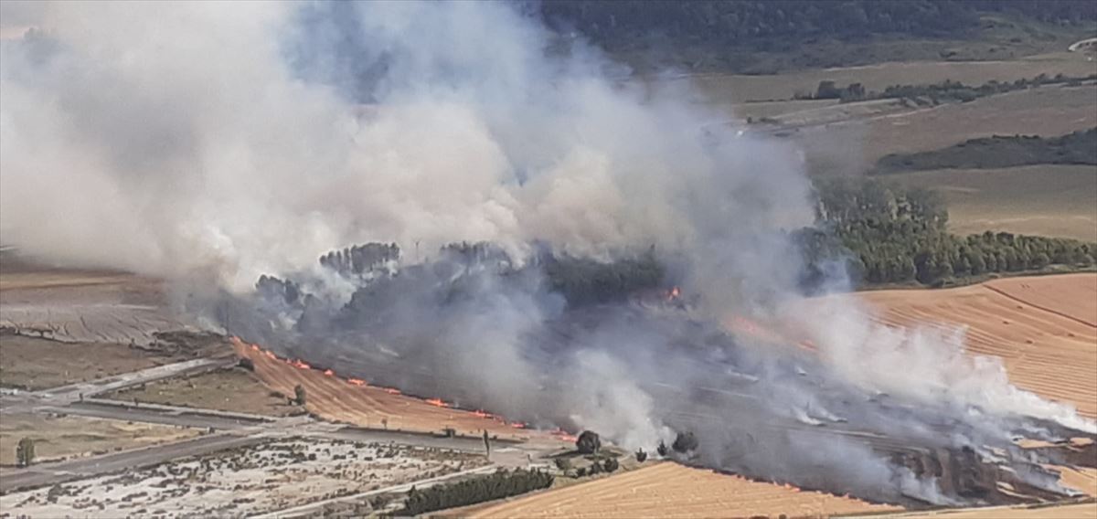 Incendio en Cizur. Foto: Bomberos y Bomberas de Navarra