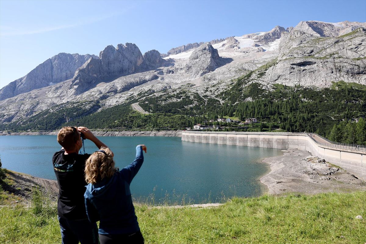 Glaciar de Marmolada, Italia, en una imagen de archivo