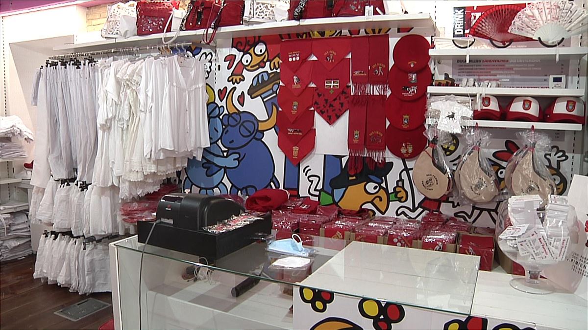 Tienda de Pamplona. Imagen obtenida de un vídeo de EITB Media.