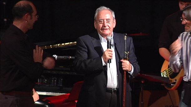 Iñaki Añua, homenajeado en el Festival de Jazz de Vitoria en 2013. Foto: EITB. 
