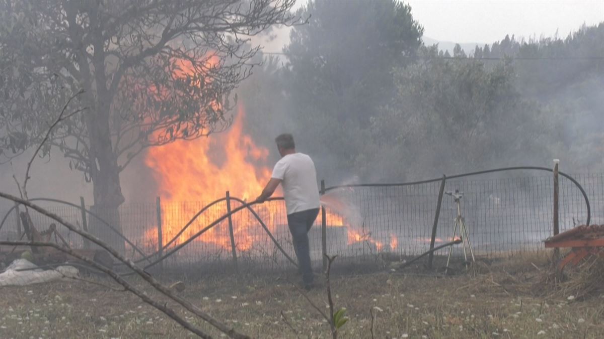 Incendio en Portugal. Imagen obtenida de un vídeo de Agencias.
