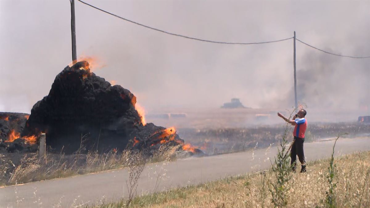 Incendio en Argandoña (Álava). Foto: Bomberos de Gasteiz