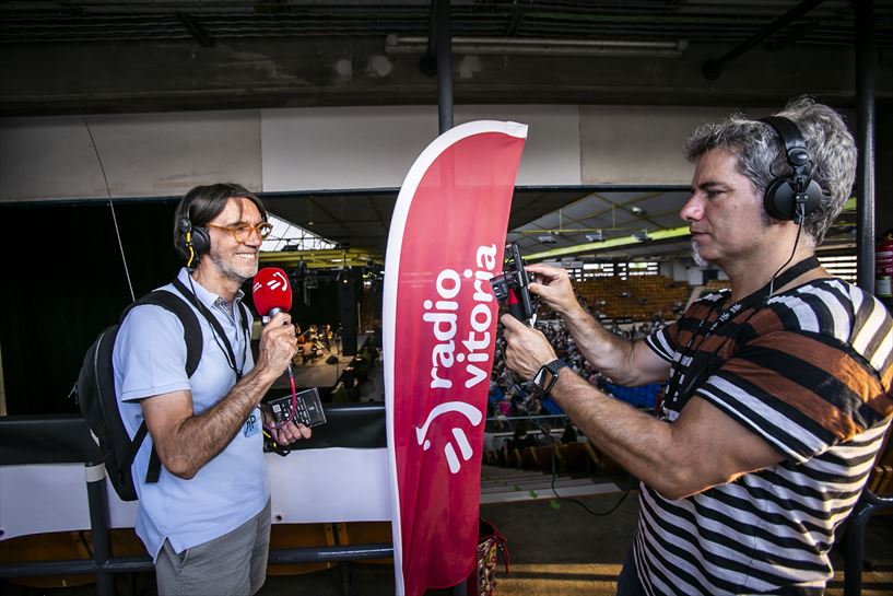 Joseba Cabezas con David Sáenz (Trintxe)