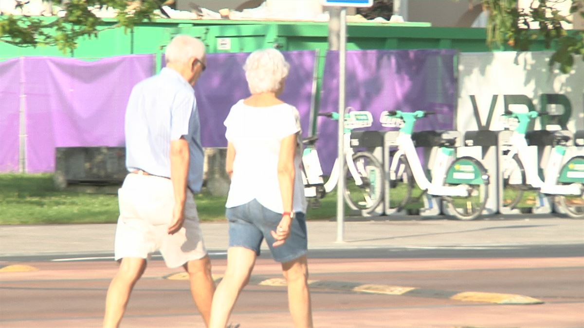 Pamplona, esta mañana. Imagen obtenida de un vídeo de EITB Media.