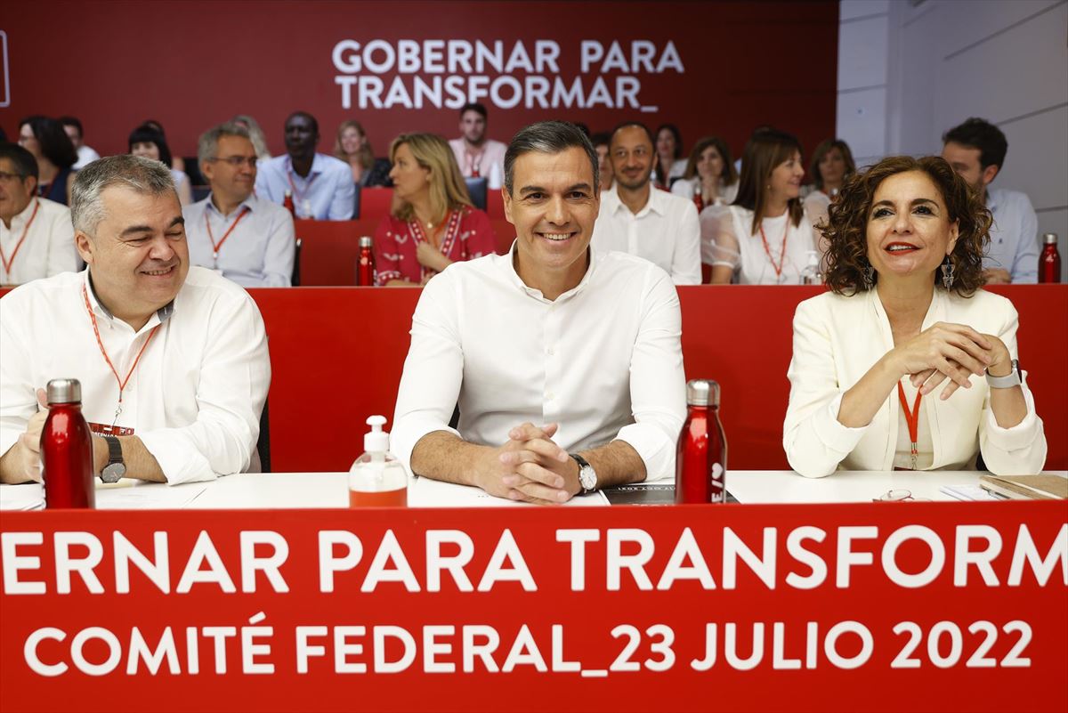 Pedro Sánchez en una reunión anterior del Comité Federal del PSOE. Foto de archivo: EFE