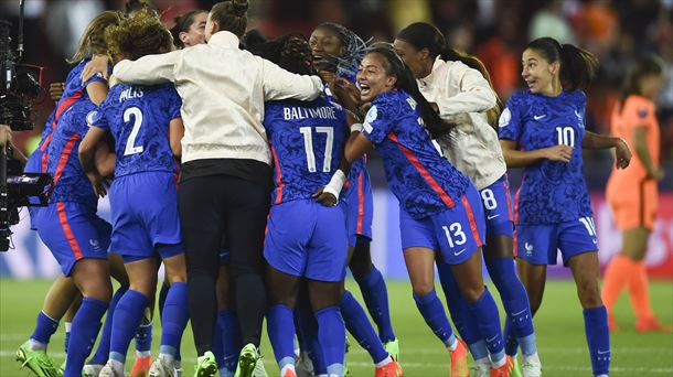 Las jugadoras francesas celebrando la victoria