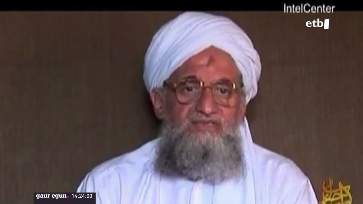 Ayman Al Zawahiri. EITB Mediaren bideo batetik ateratako argazkia.