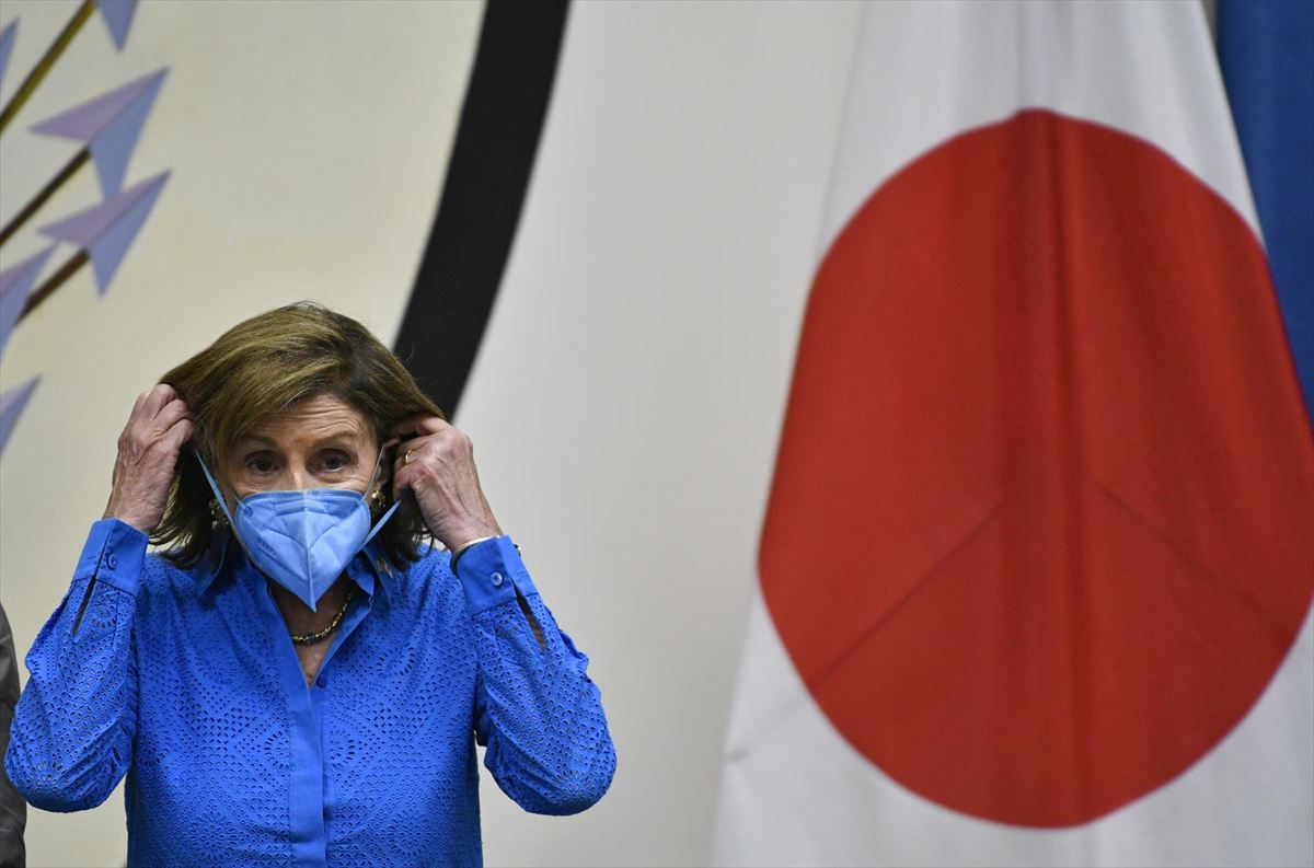 Nancy Pelosi en Japón. Foto: EFE