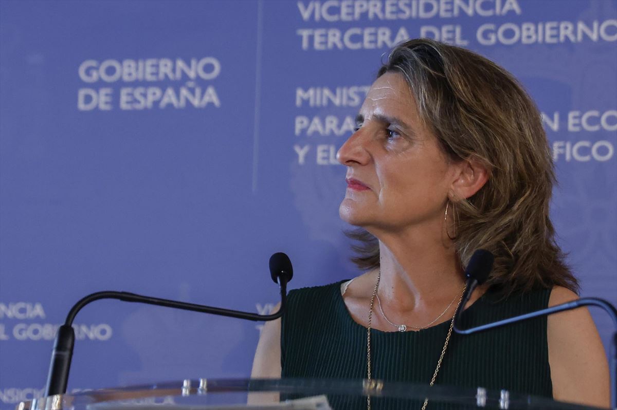 Teresa Ribera, Trantsizio Ekologikorako eta Erronka Demografikorako ministroa. Argazkia: EFE