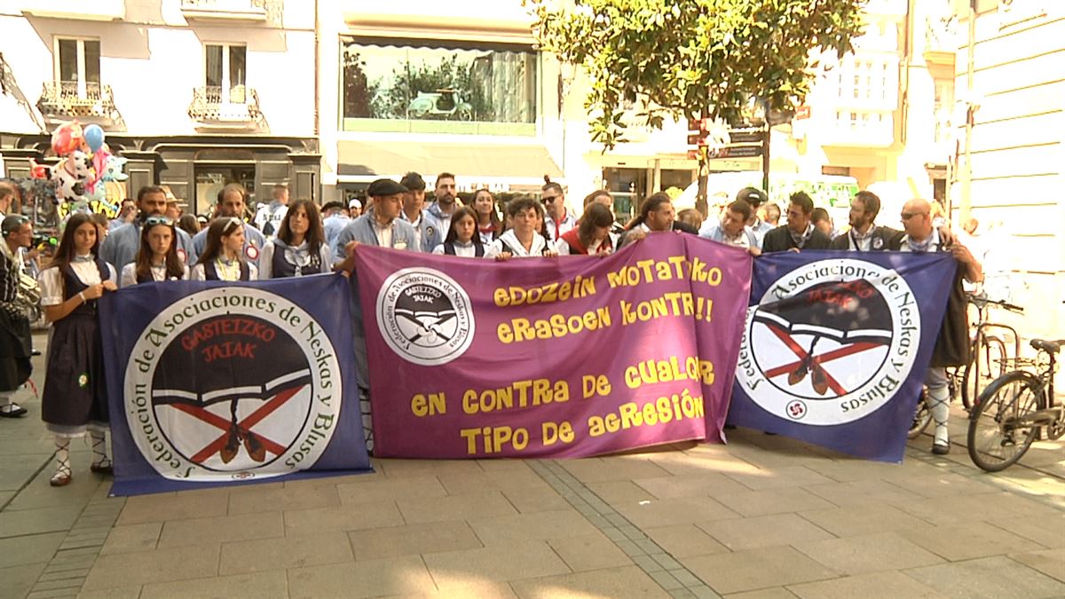 Concentración en Vitoria-Gasteiz. Imagen: EITB Media