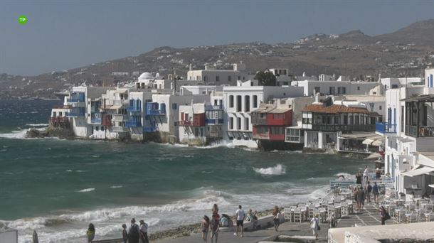 Una imagen de Mykonos obtenida de un vídeo de EITB Media
