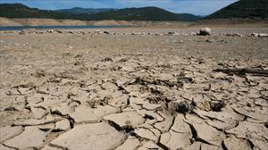 El embalse de Rialb (Lleida), sin apenas agua. Foto de archivo: EFE