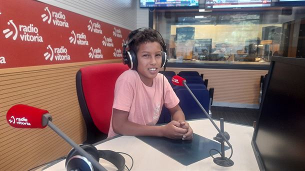 Mustafa, 'Musti', es uno de los niños saharauis que han pasado el verano en Euskadi