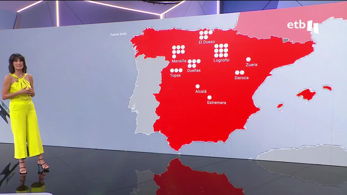 Mapa de los presos de ETA en el Estado español.
