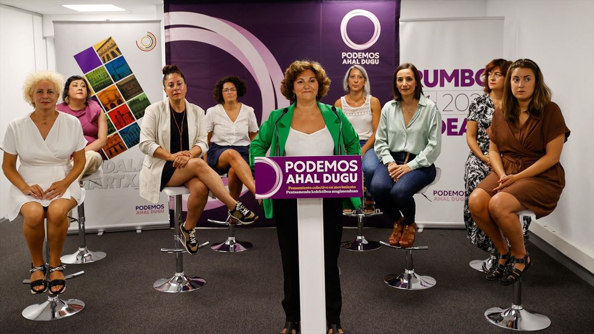 Podemos Ahal Duguren prentsaurrekoa. Argazkia: EFE.