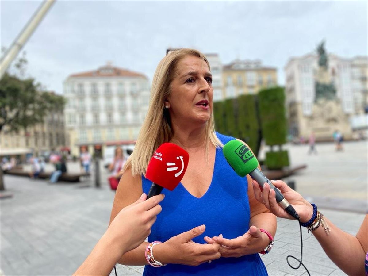 La candidata a alcaldesa de Vitoria-Gasteiz, Ainhoa Domaica. Foto: EiTB