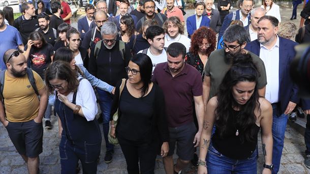 Anna Gabriel, a su llegada al Tribunal Supremo. EFE