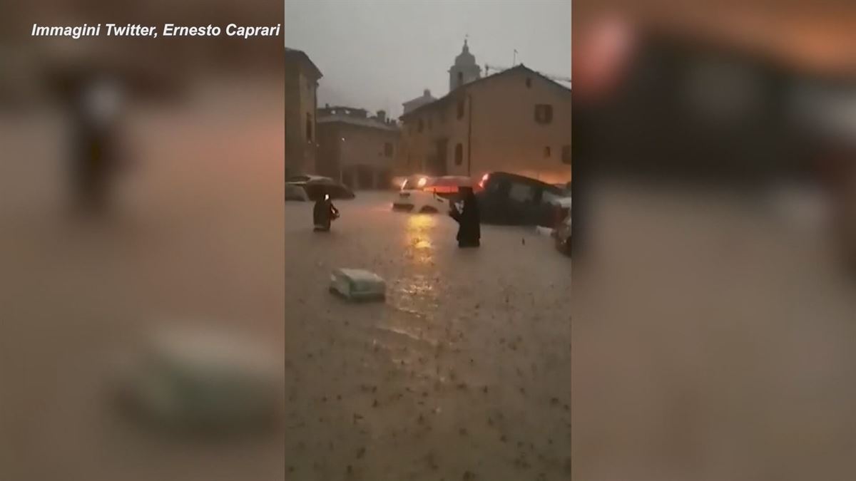 Inundaciones en Italia. Imagen obtenida de un vídeo de Agencias.