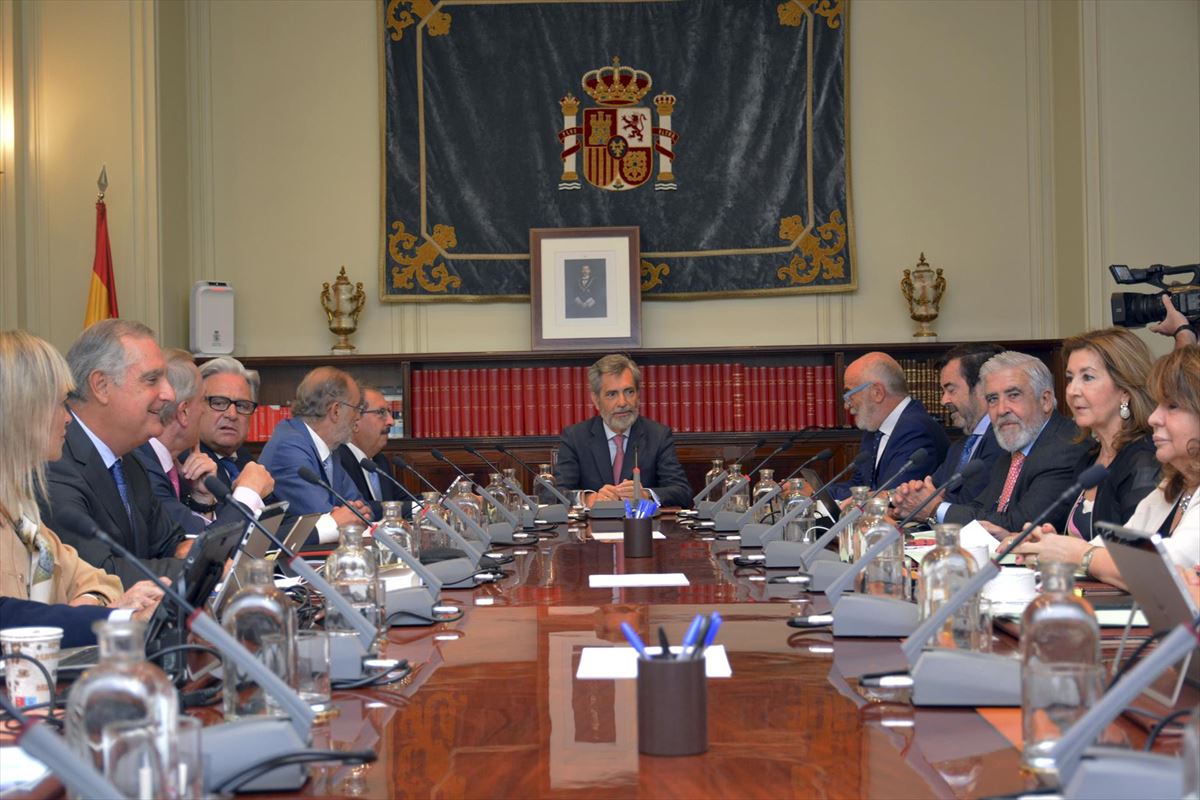 Foto de archivo de una reunión anterior del Consejo General del Poder Judicial. Foto: EFE
