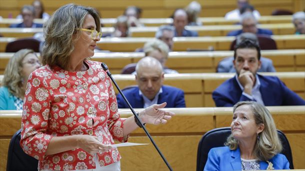 La ministra española Teresa Ribera, este martes, en el Senado