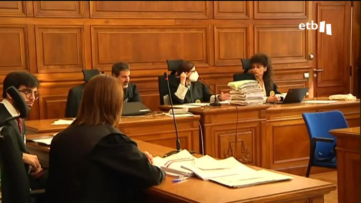 Momento del juicio. Imagen obtenida de un vídeo de EITB.