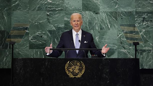 El presidente de Estados Unidos, Joe Biden, en la Asamblea General de Naciones Unidas. Foto: EFE