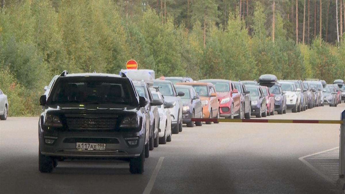 Frontera entre Rusia y Finlandia. Imagen obtenida de un vídeo de Agencias.