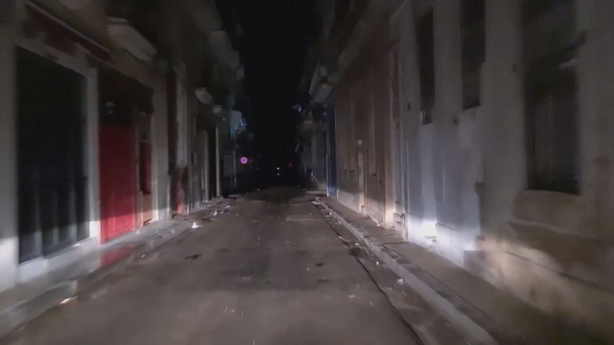 Apagón en Cuba. Imagen obtenida de un vídeo de Agencias.