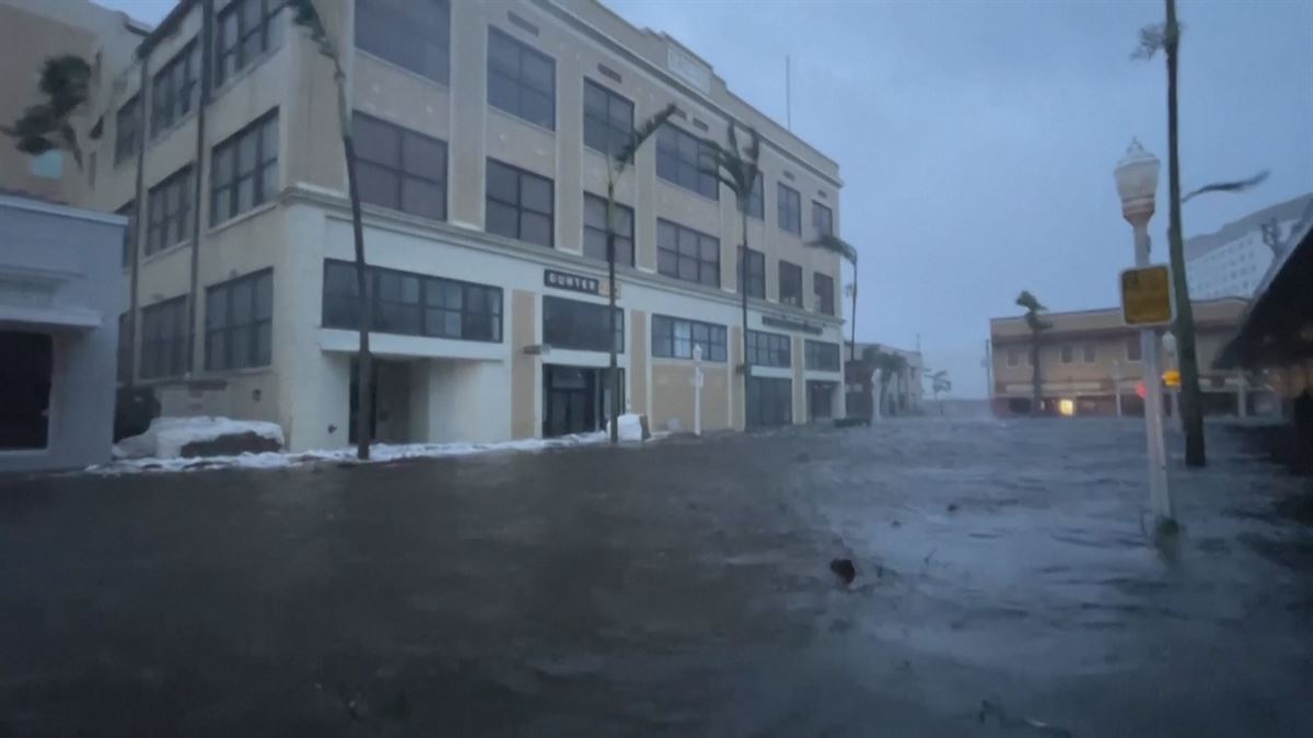 Inundaciones en Florida. Imagen obtenida de un vídeo de Agencias.