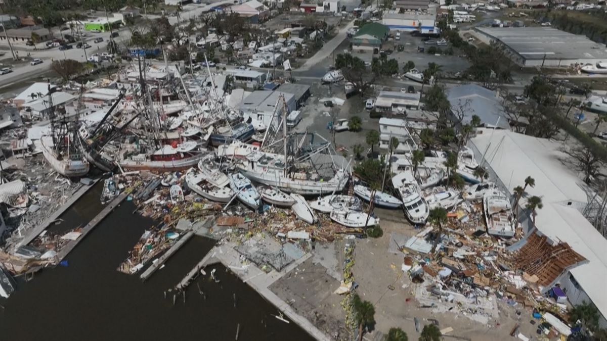 Destrucción en Florida. Imagen obtenida de un vídeo de Agencias.