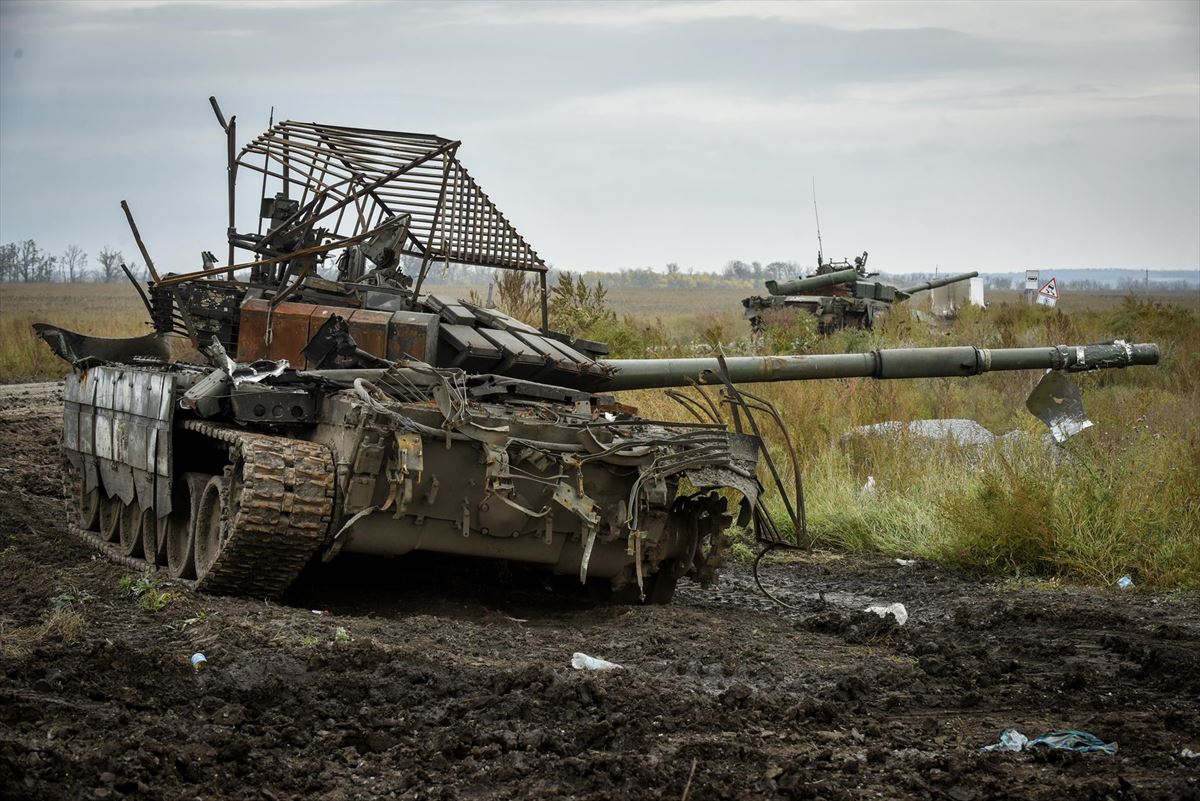 Tanque ruso en Ucrania. Foto: EiTB