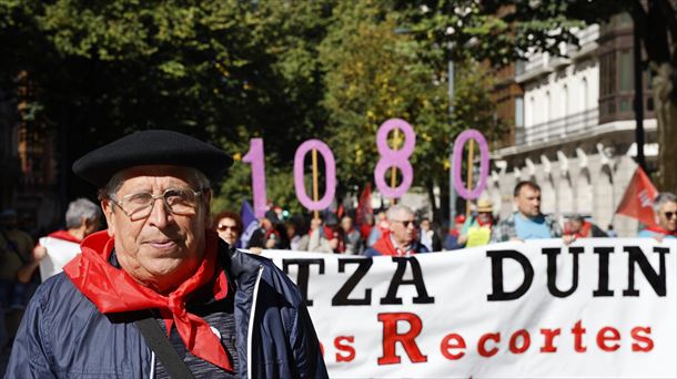 Imagen de una manifestación de pensionistas en Bilbao