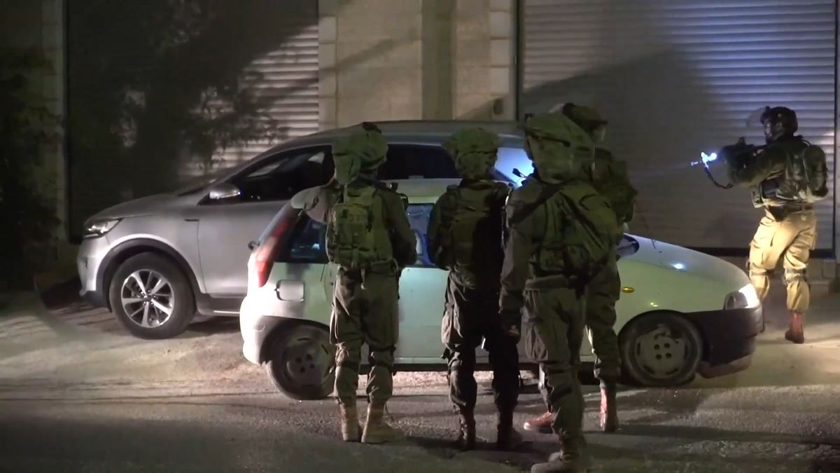 Operación en Jalazone. Imagen obtenida de un vídeo de Agencias.