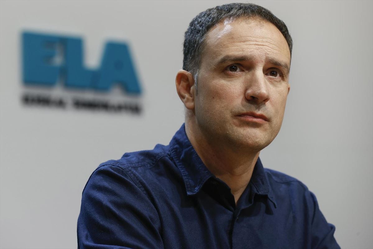El secretario general de ELA, Mitxel Lakuntza, en una imagen de archivo
