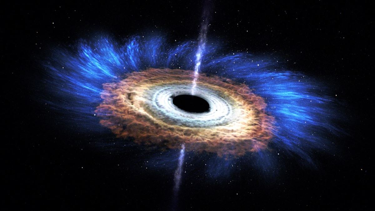 Simulación de archivo de un agujero negro de la NASA.