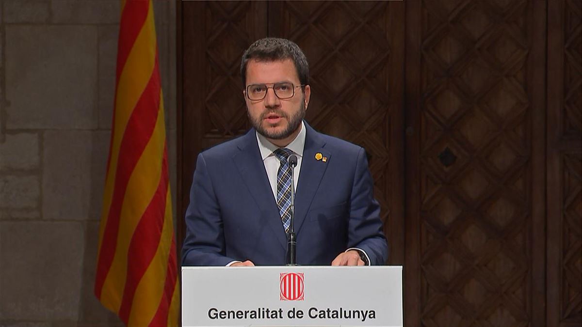 El presidente de la Generalitat de Cataluña, Pere Aragonès. Imagen: EITB Media