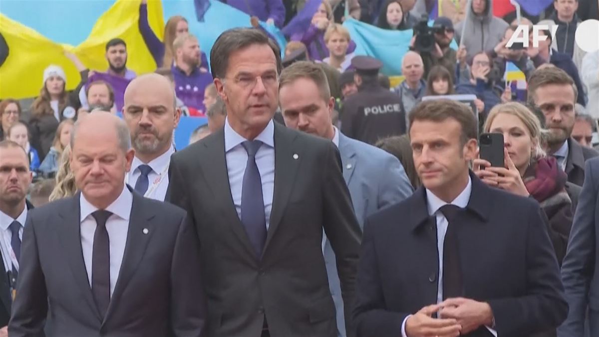 Emmanuel Macron. Agentzietako bideo batetik ateratako irudia.