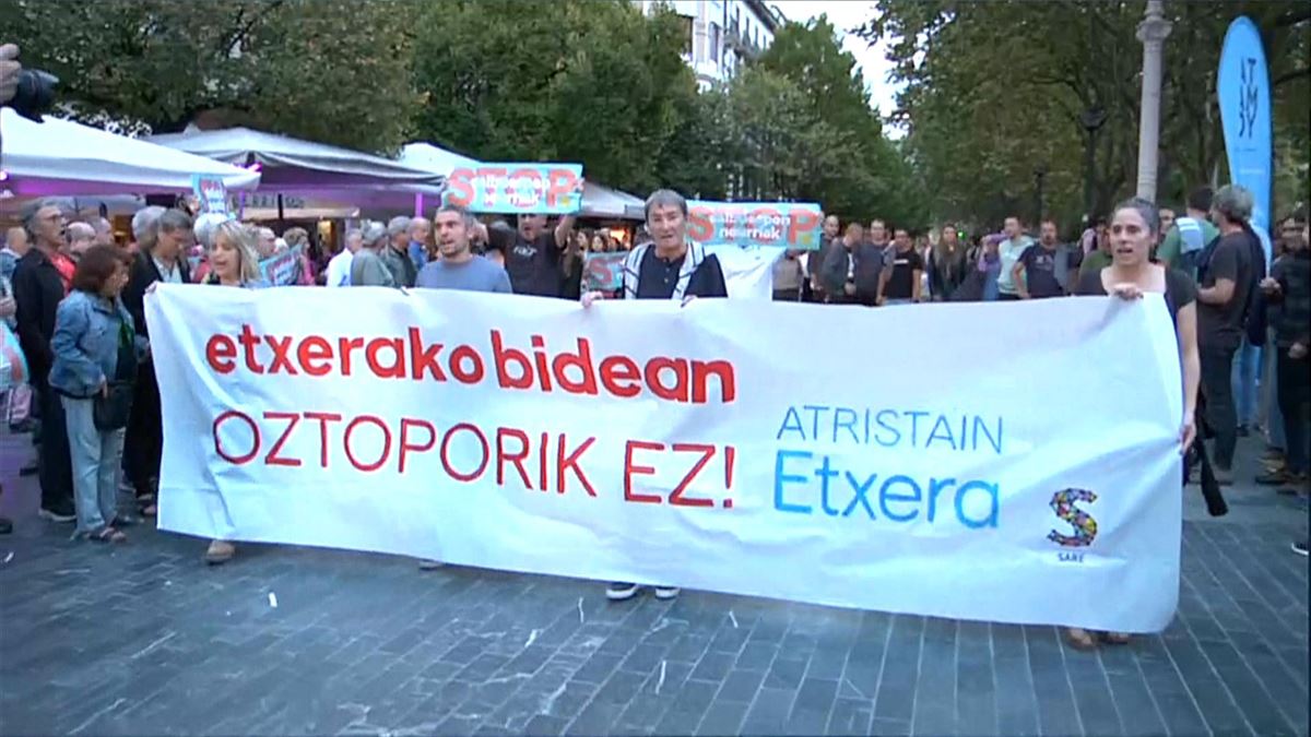 Manifestación de este sábado en San Sebastián. Foto: EITB Media
