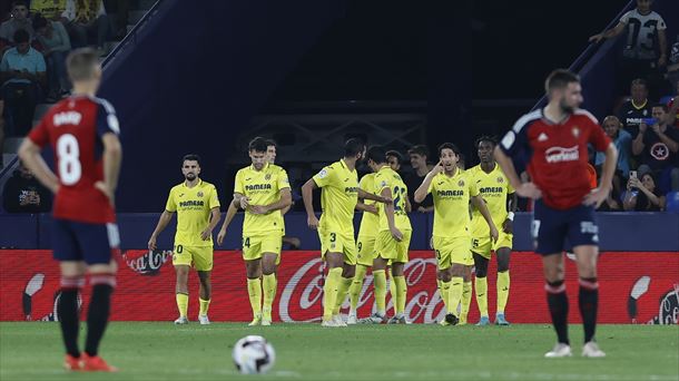 Jugadores del Villarreal celebrando uno de los goles