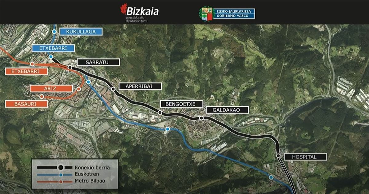 La línea 5 del Metro Bilbao llegará hasta Galdakao y conectará con la línea de Euskotren. 
