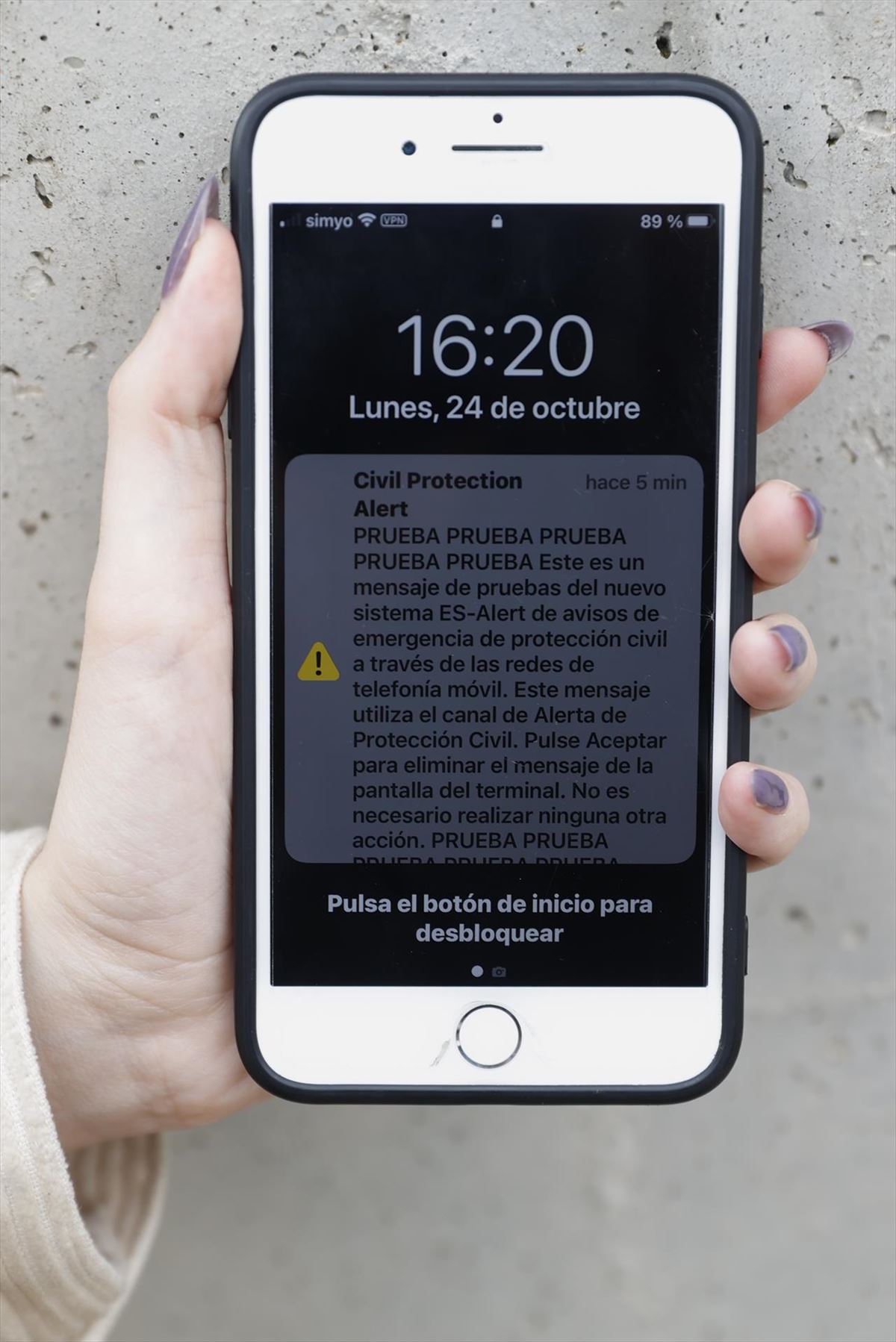 La población recibirá un mensaje de prueba del sistema de alertas de protección civil. Foto: EFE