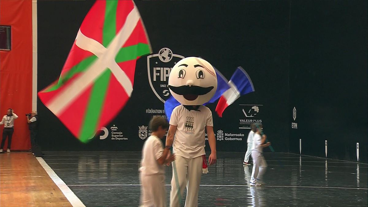Mundial de pelota. Imagen obtenida de un video de EITB Media.