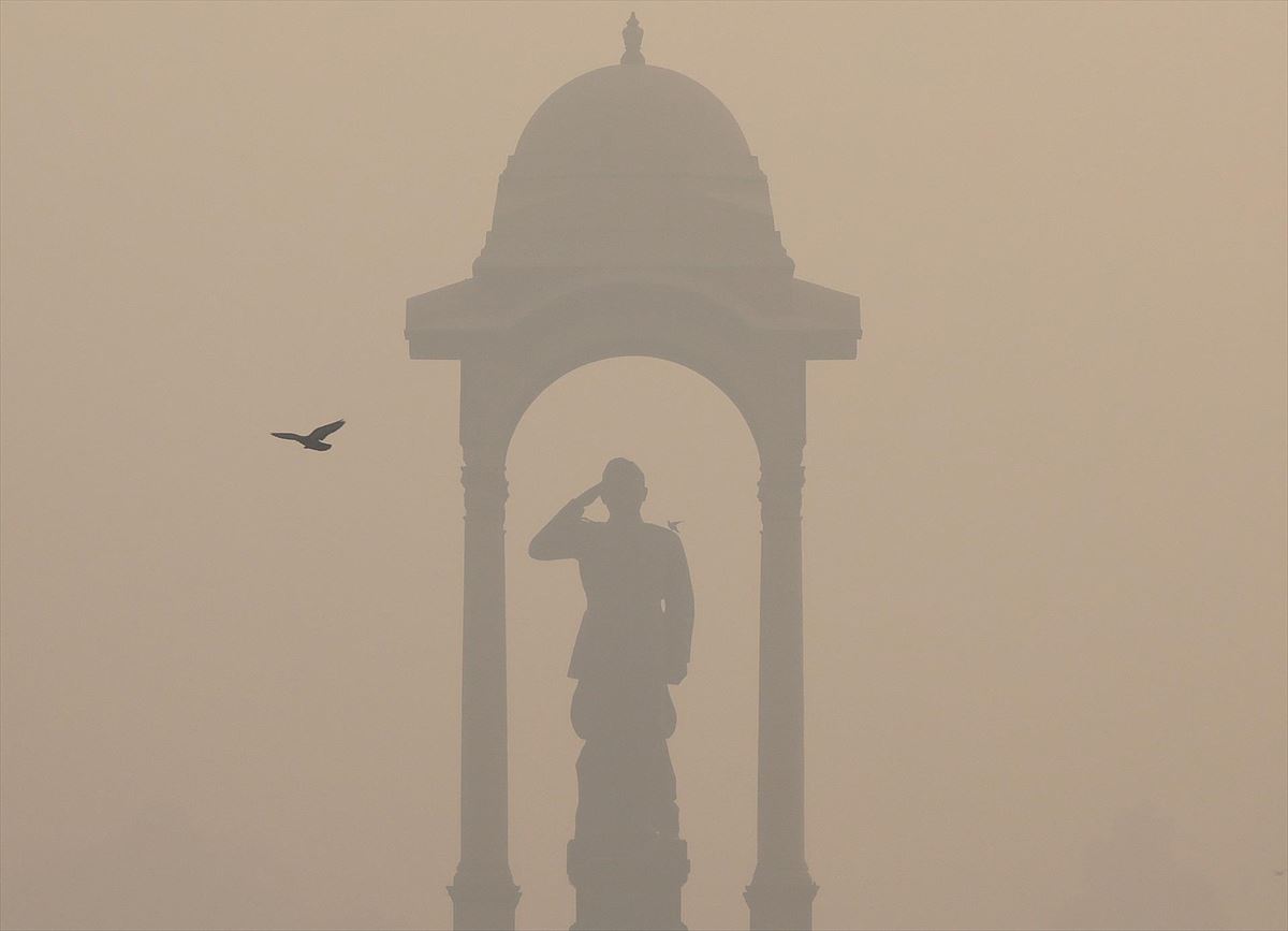 Imagen de contaminación en Nueva Delhi, India. Foto: EFE