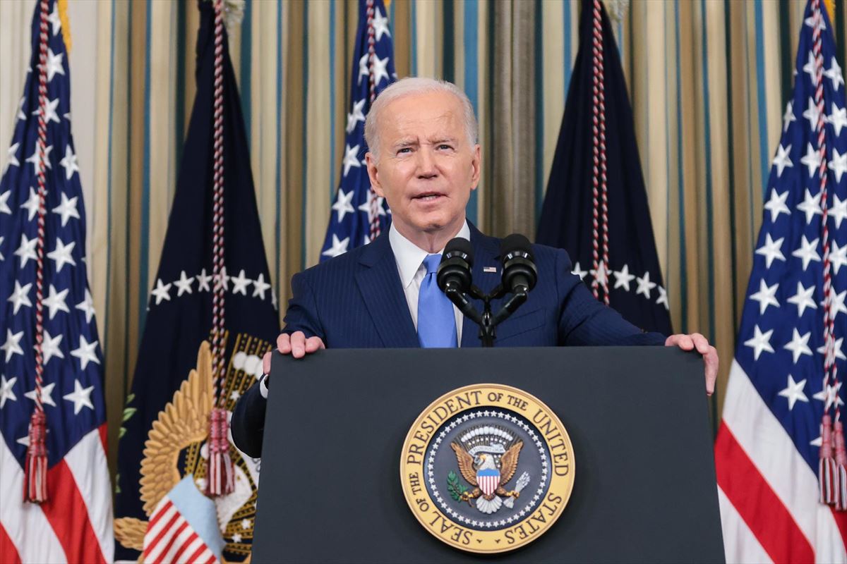 El presidente de Estados Unidos, Joe Biden, en la Casa Blanca. Foto: EFE