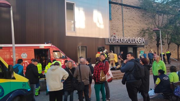 Imagen del momento del desalojo. Foto: Ayuntamiento de Hernani