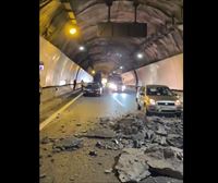 Abierto el túnel de Lesarri tras finalizar los trabajos de reparación del desprendimiento